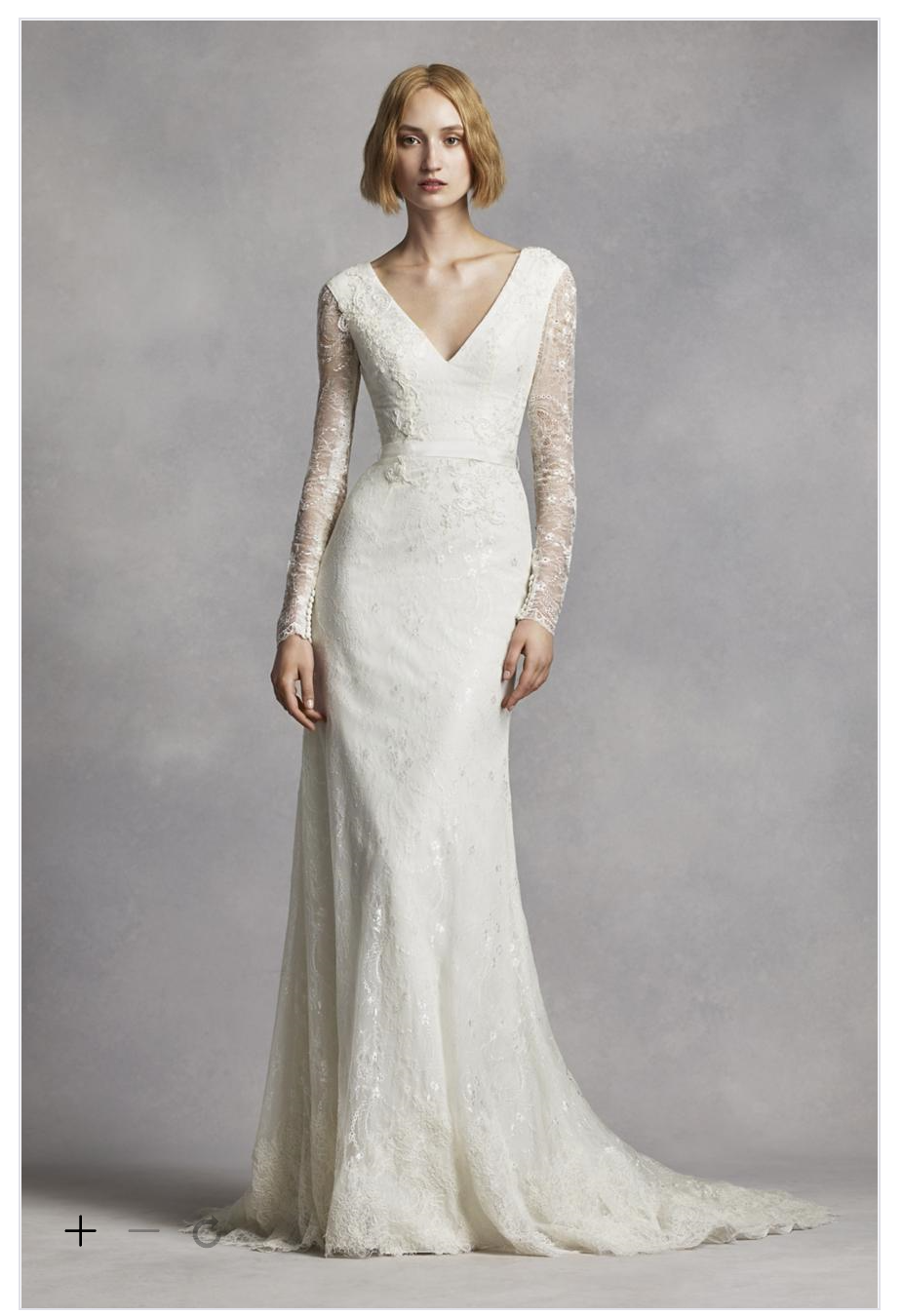 white by vera wang one shoulder lace wedding dress