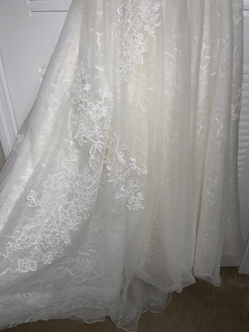 white by vera wang one shoulder lace wedding dress