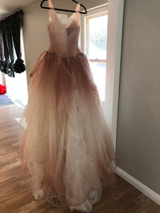 vera wang ombre tulle wedding dress