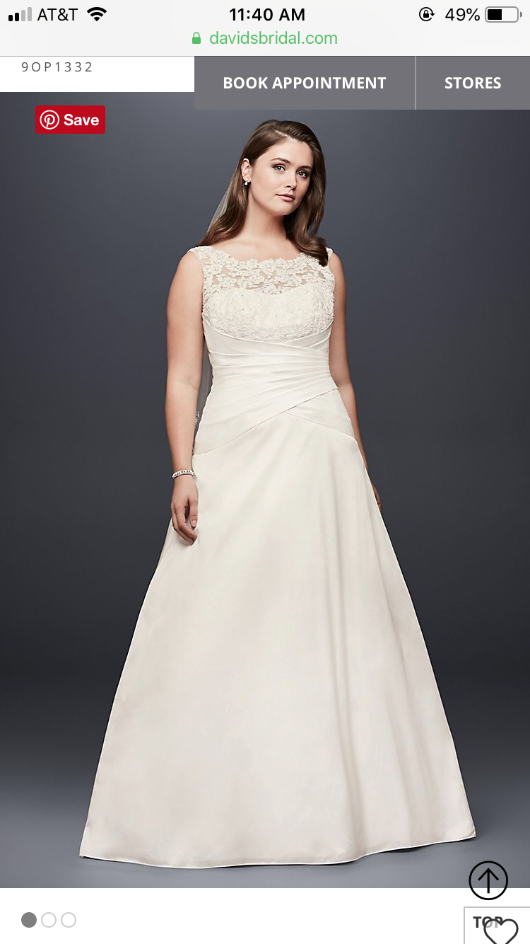 David's Bridal 'Illusion Lace' size 16 new wedding dress – Nearly Newlywed
