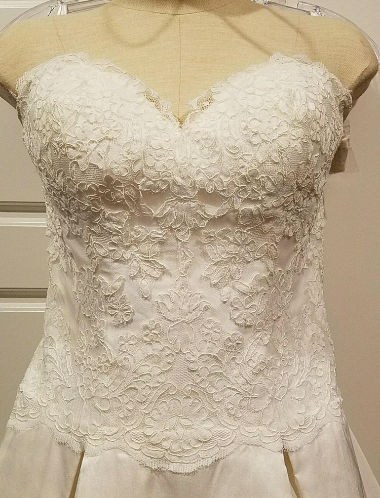 Simply Classic 'Lace and Silk' size 10 sample wedding dress – Nearly ...