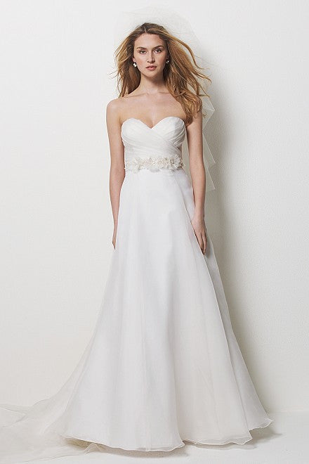 Watters Carmel  Silk Organza Gown  Nearly Newlywed