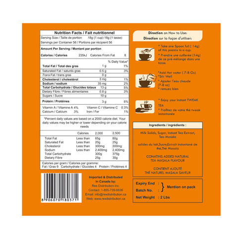 specifications of instant chai machine by chai hai in Canada