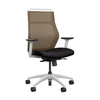 SitOnIt Hexy Conference Chair Conference Chair, Meeting Chair SitOnIt Frame Color White Mesh Color Desert Fabric Color Licorice