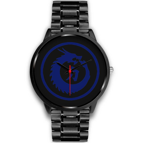 The Custom Beat King Black Metal Watch (Blue)