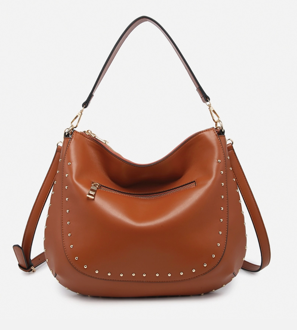 Aurelia Studded Hobo w/ Crossbody Strap