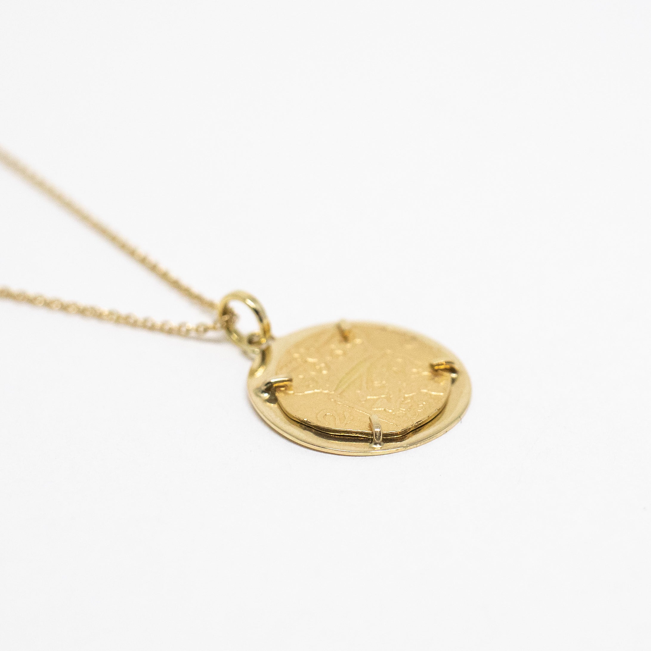 coin disc necklace