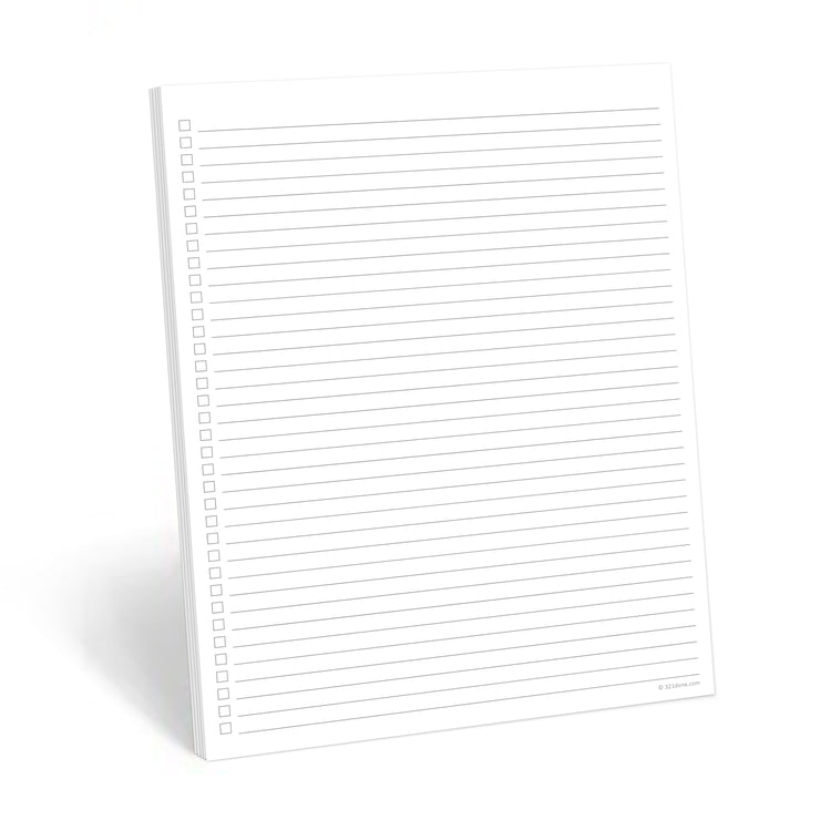 To Do List Notepad 8 5x11 Plain 321done