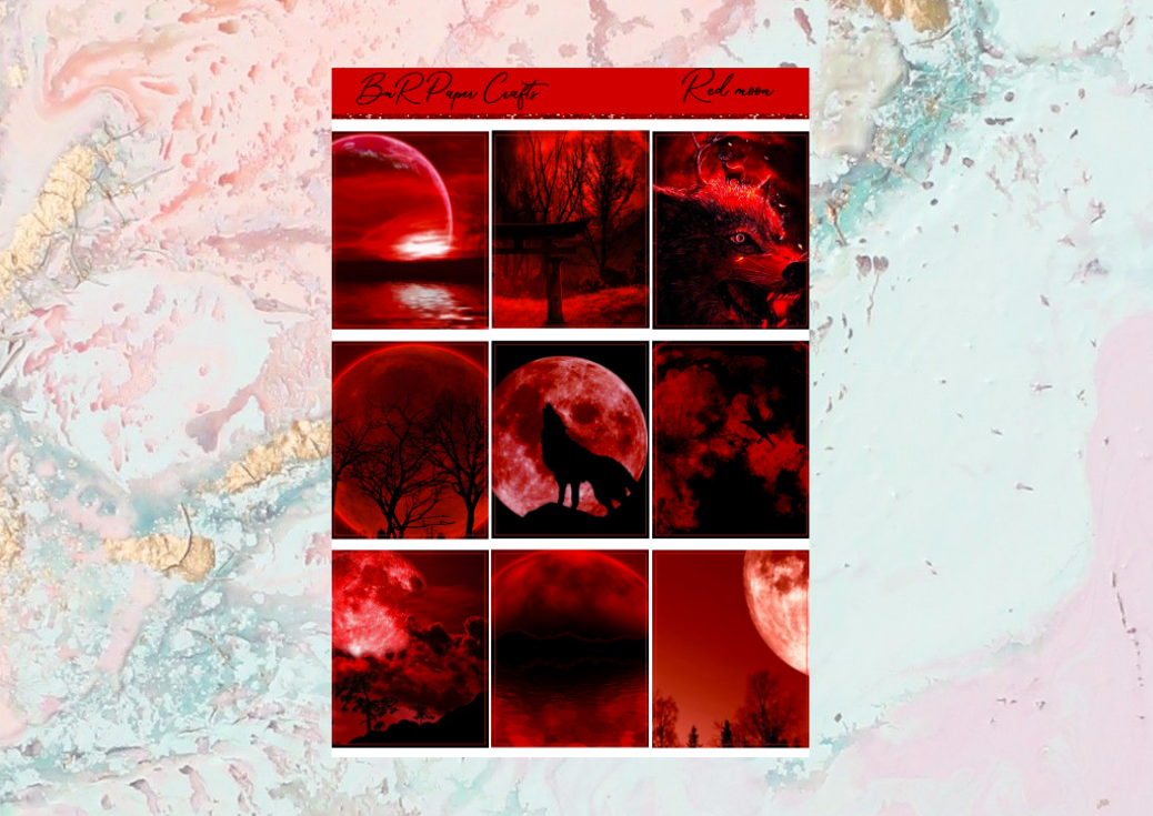 Red Moon Deluxe kit | Standard Vertical Planner Stickers