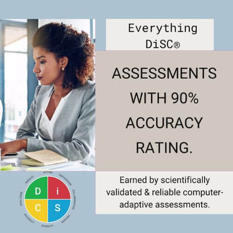 Everything DiSC accuracy score is ninety percent