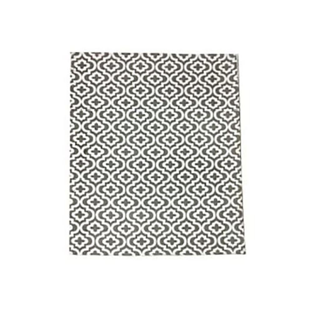Silver Moroccan trellis Pattern 5x8 Area Rug W/Carpet