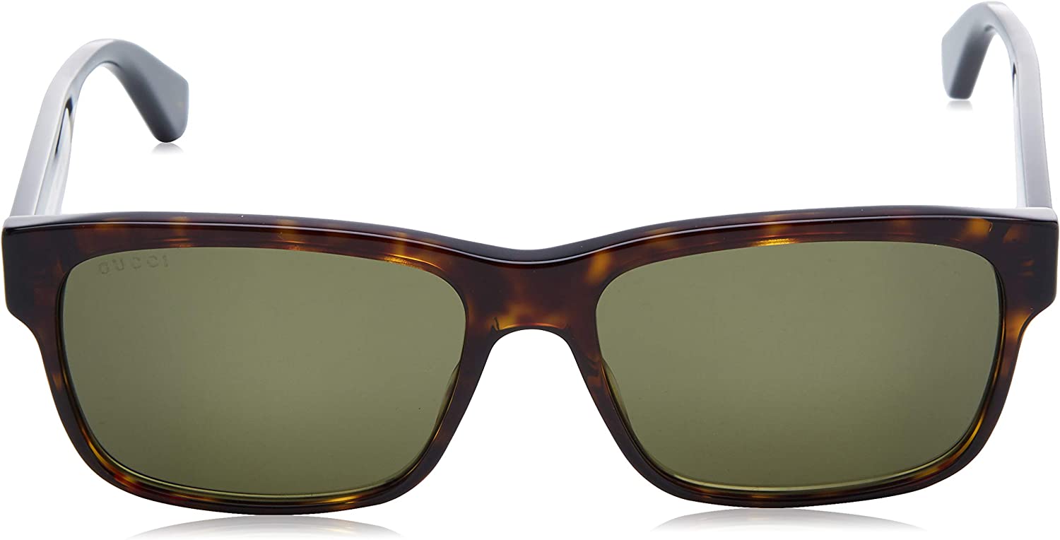 Gucci GG0340S Sunglasses 008 Havana/Multicolor / Green Lens 58 mm – Modern  Blue Light Glasses