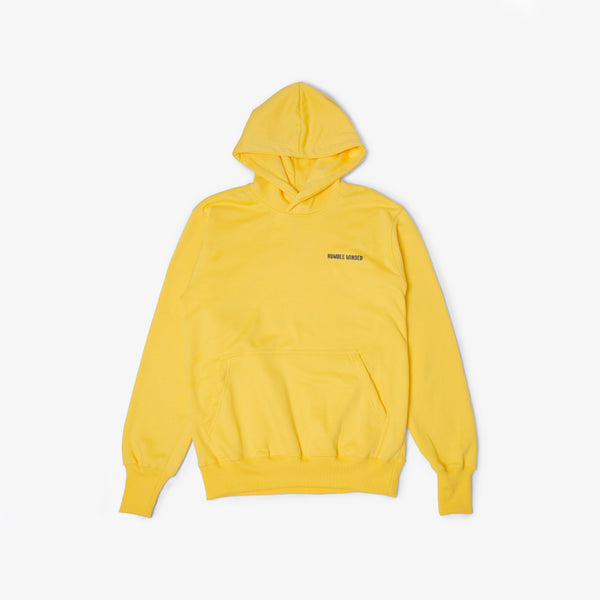 long yellow hoodie