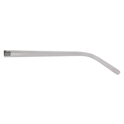 Bügel von Sonnenbrille mit Zippo Logo grau-transparent