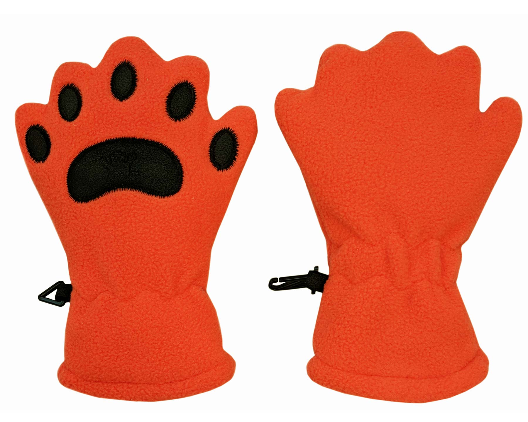 orange toddler mittens