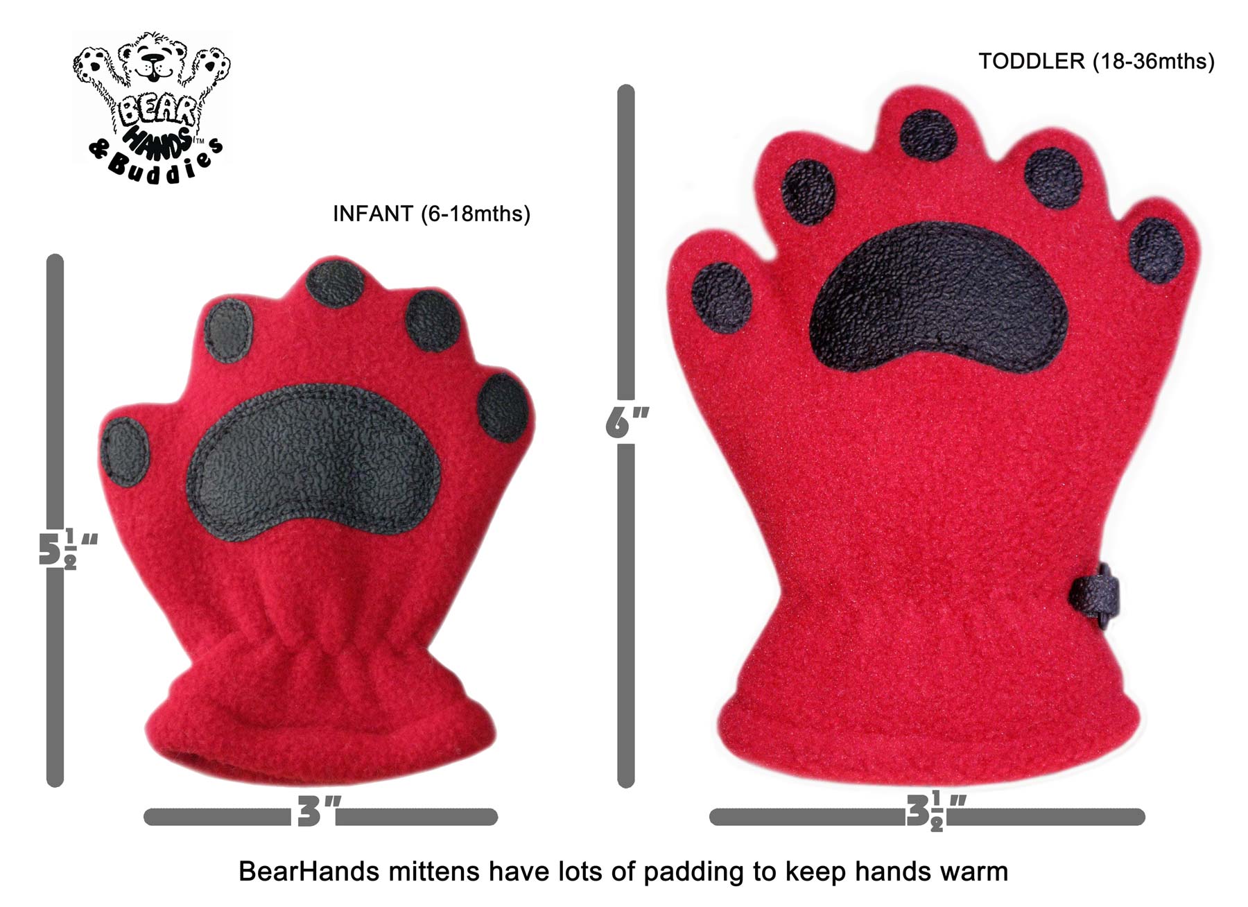 white toddler mittens