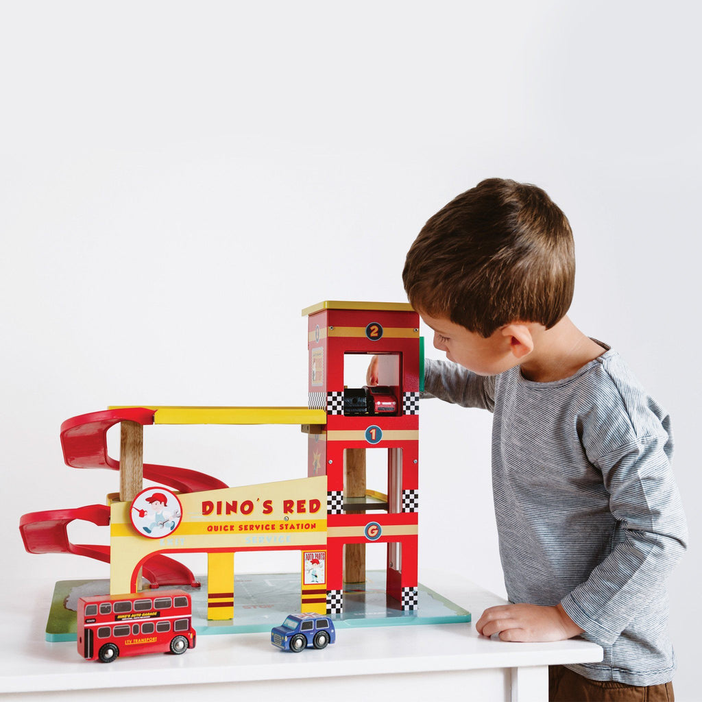 wooden toy garage le toy van