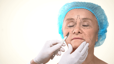 Dermaplaning facial using a scalpel 
