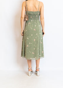 Aritzia Green Floral Deadstock Dress (S)