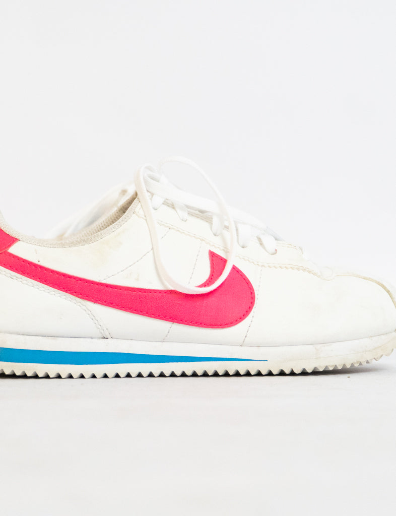 nike cortez pink and white