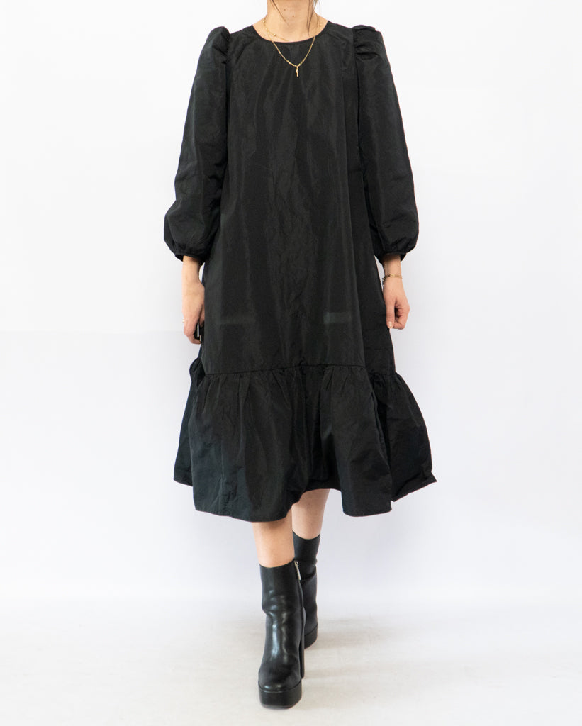 WILFRED x Black Babydoll Long Dress (XS-M)