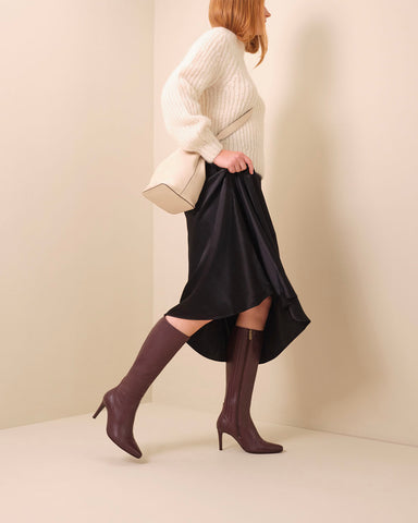 Freya Knee High Boots in Leathe