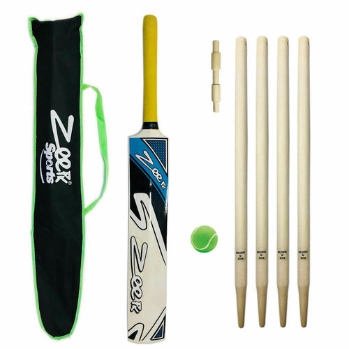 Zeepk Sports Young Cricket Gift Set for Kids Complete Cricket Size 6 AGE 8-12 YEARS BAT WICKETS