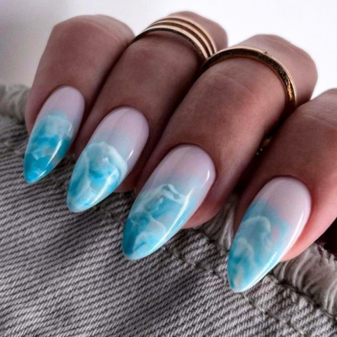 uñas con ondas