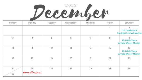 Mermaid Walking Boutique fashion truck schedule for December 2023