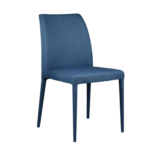 upholstered blue dining chair