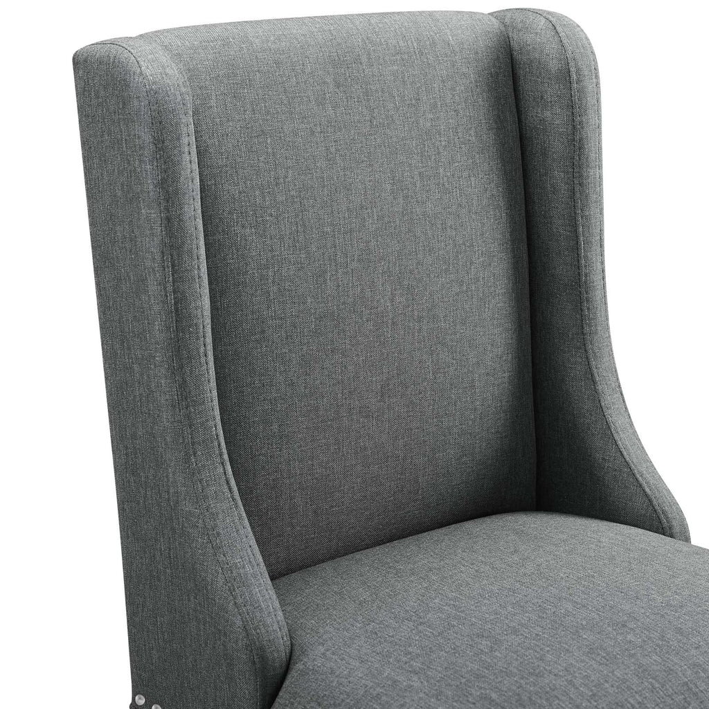 Baron Upholstered Fabric Bar Stool in Gray
