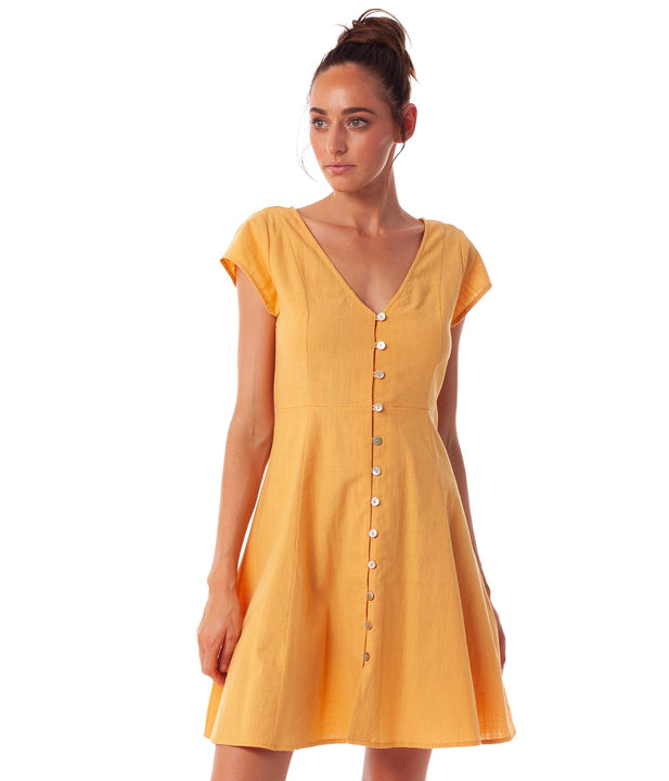 oasis mustard dress