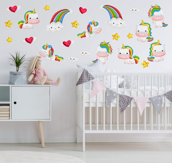 Colorful Baby Animals Alphabet” Peel & Stick Girls Wall Decals – Yendo Print