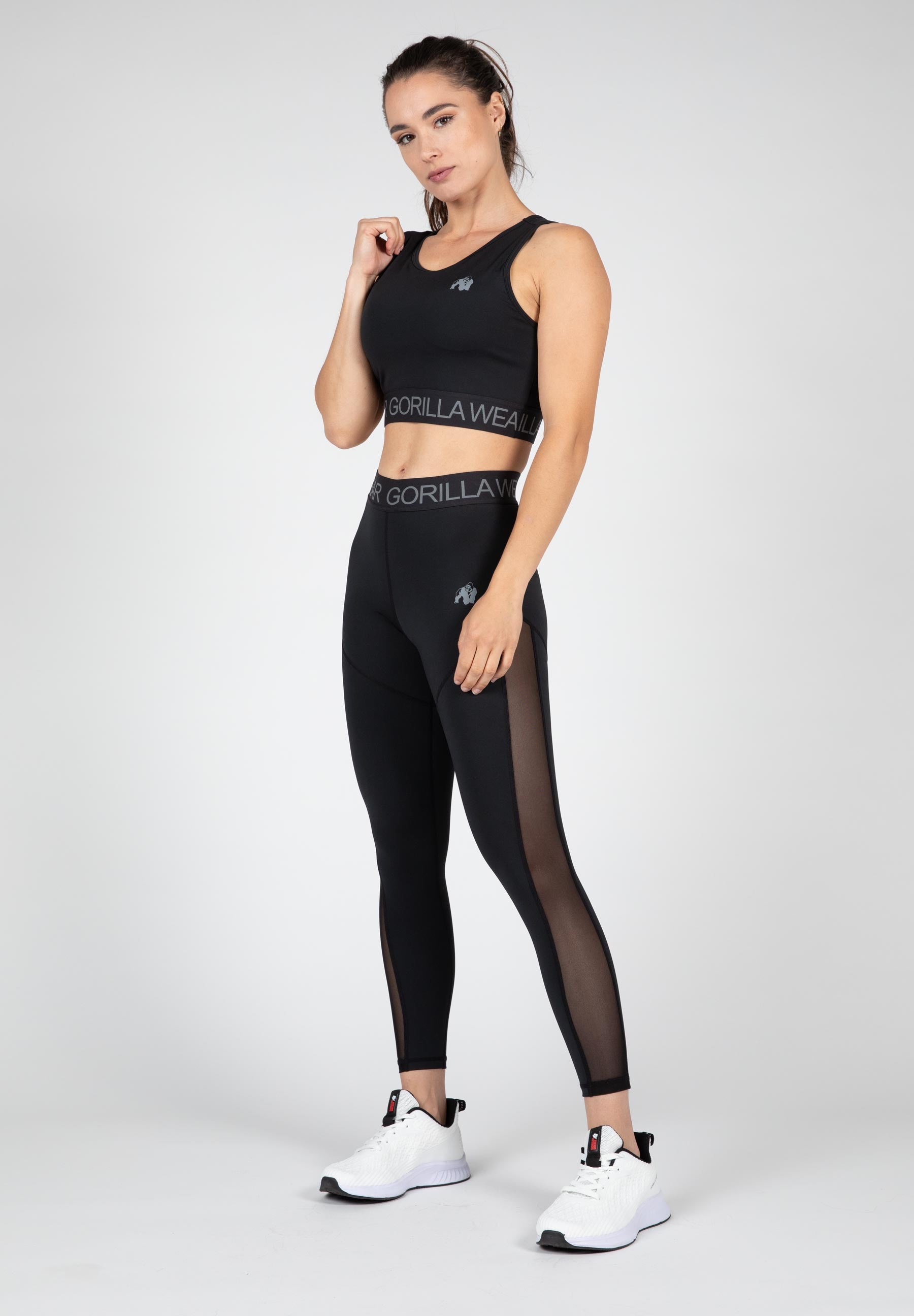 Pantalón Chándal Fitness Largo Poliéster Mujer GORILLA WEAR Pasedena Negro