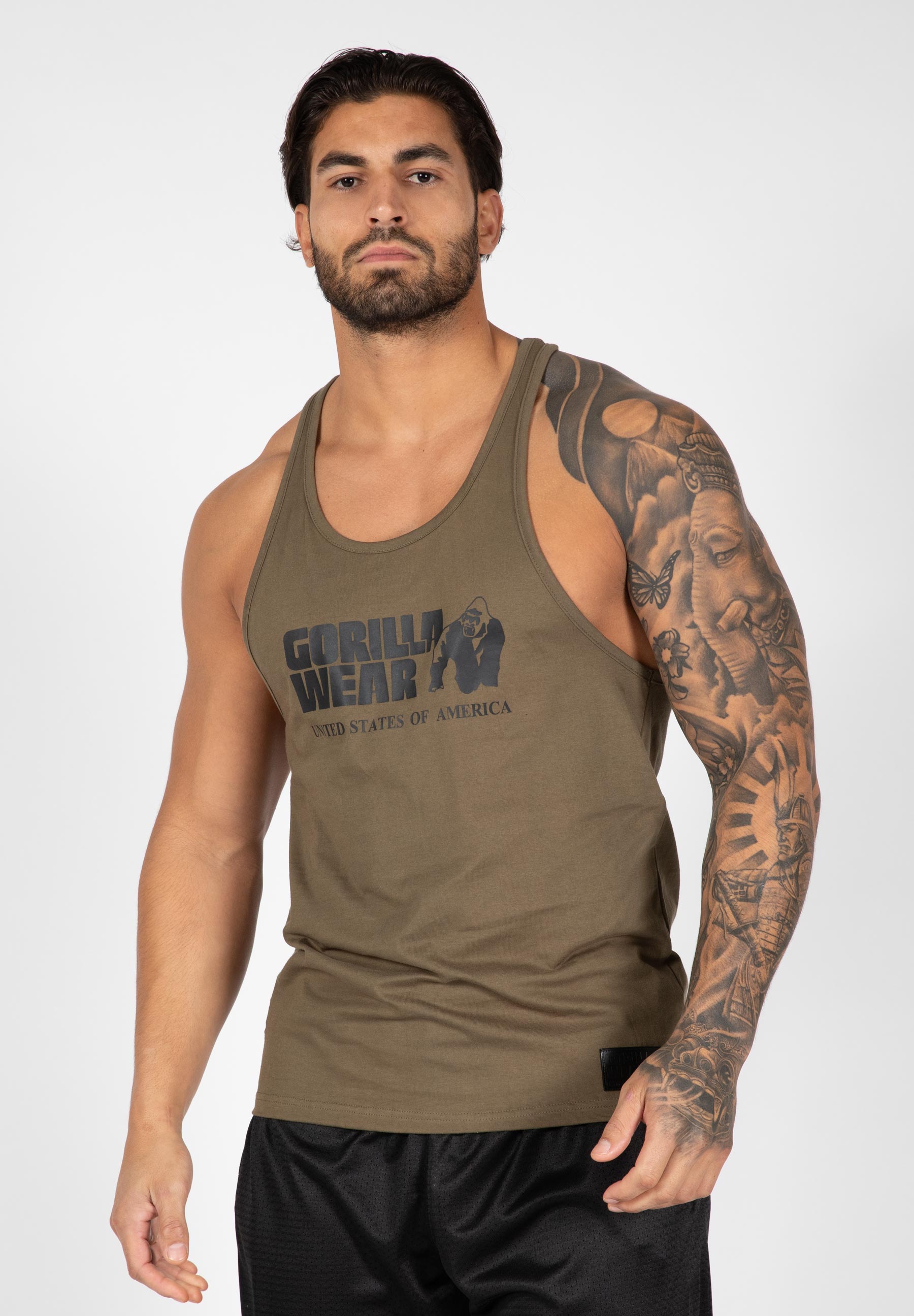 Classic Tank Top - Army Green | GorillaWearUsa