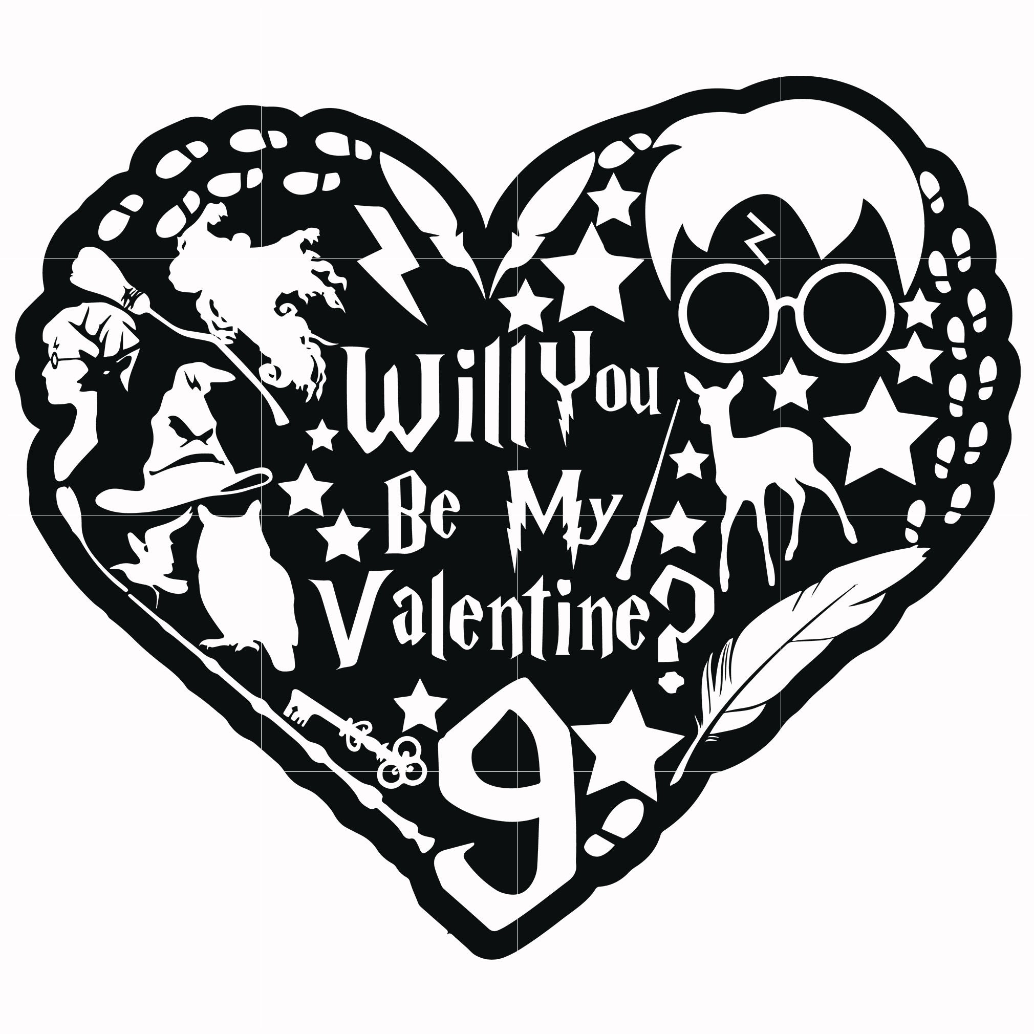 Will You Be My Valentine Svg Harry Potter Svg Potter Svg For Cut Sv Svgtrending