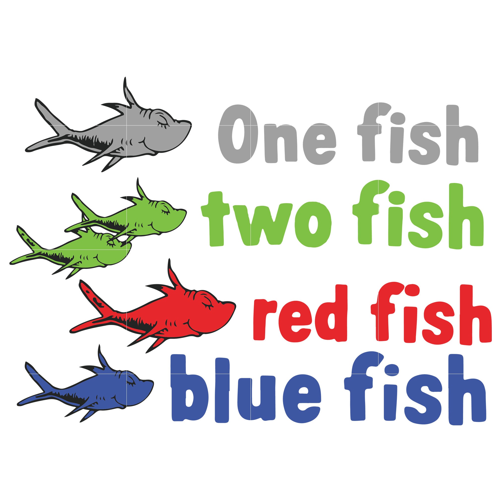 Download One Fish Two Fish Red Fish Blue Fish Dr Seuss Svg Dr Seuss Quotes D Svgtrending