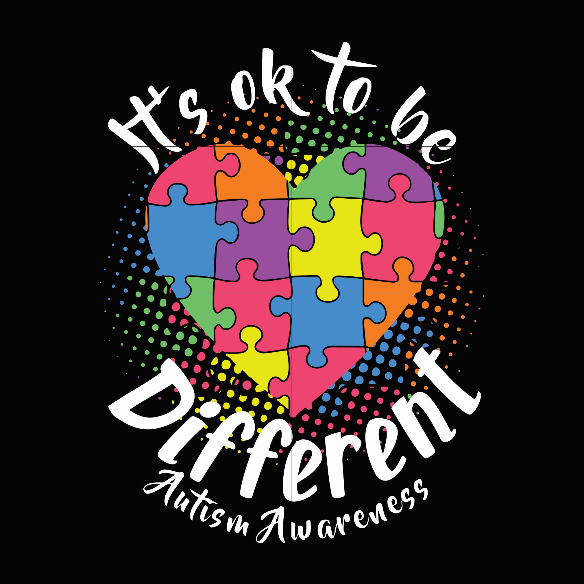 Download It S Ok To Be Different Autism Awareness Svg Autism Svg Autism Aware Svgtrending