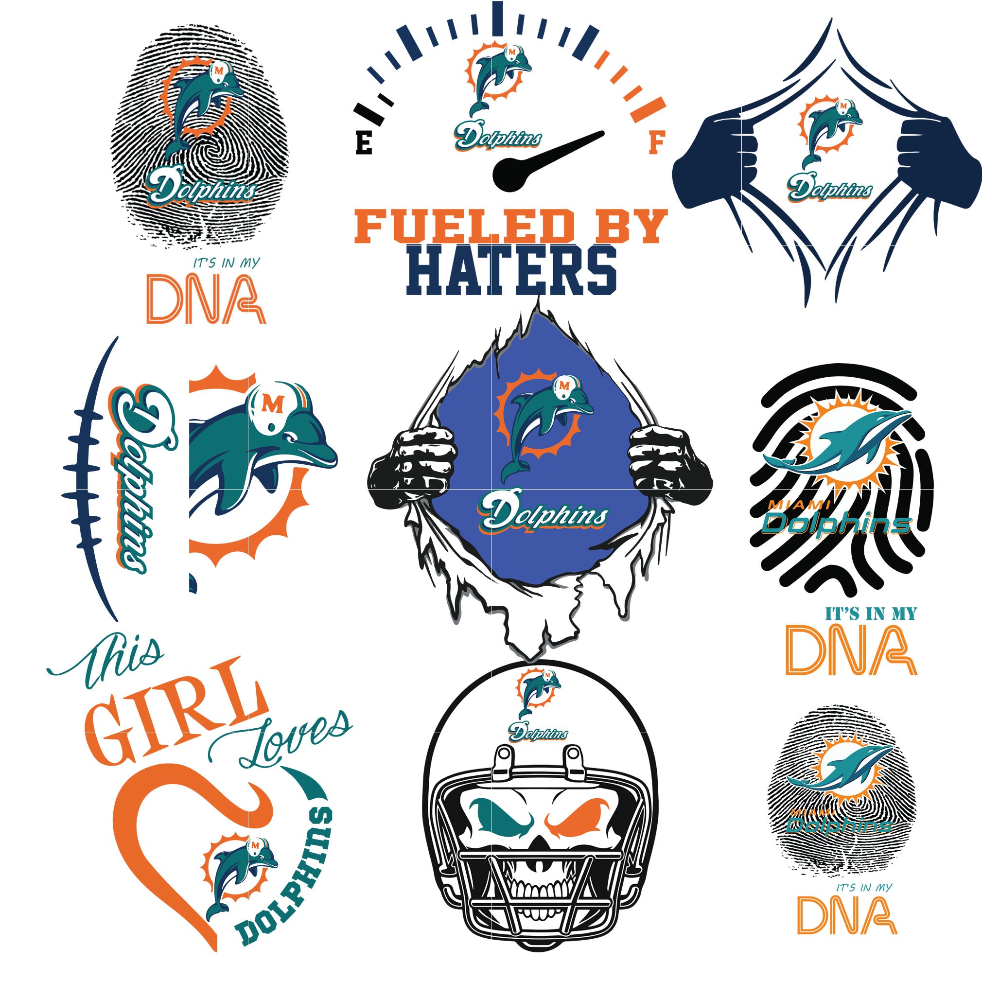 Miami Dolphins New Logo Free SVG Files