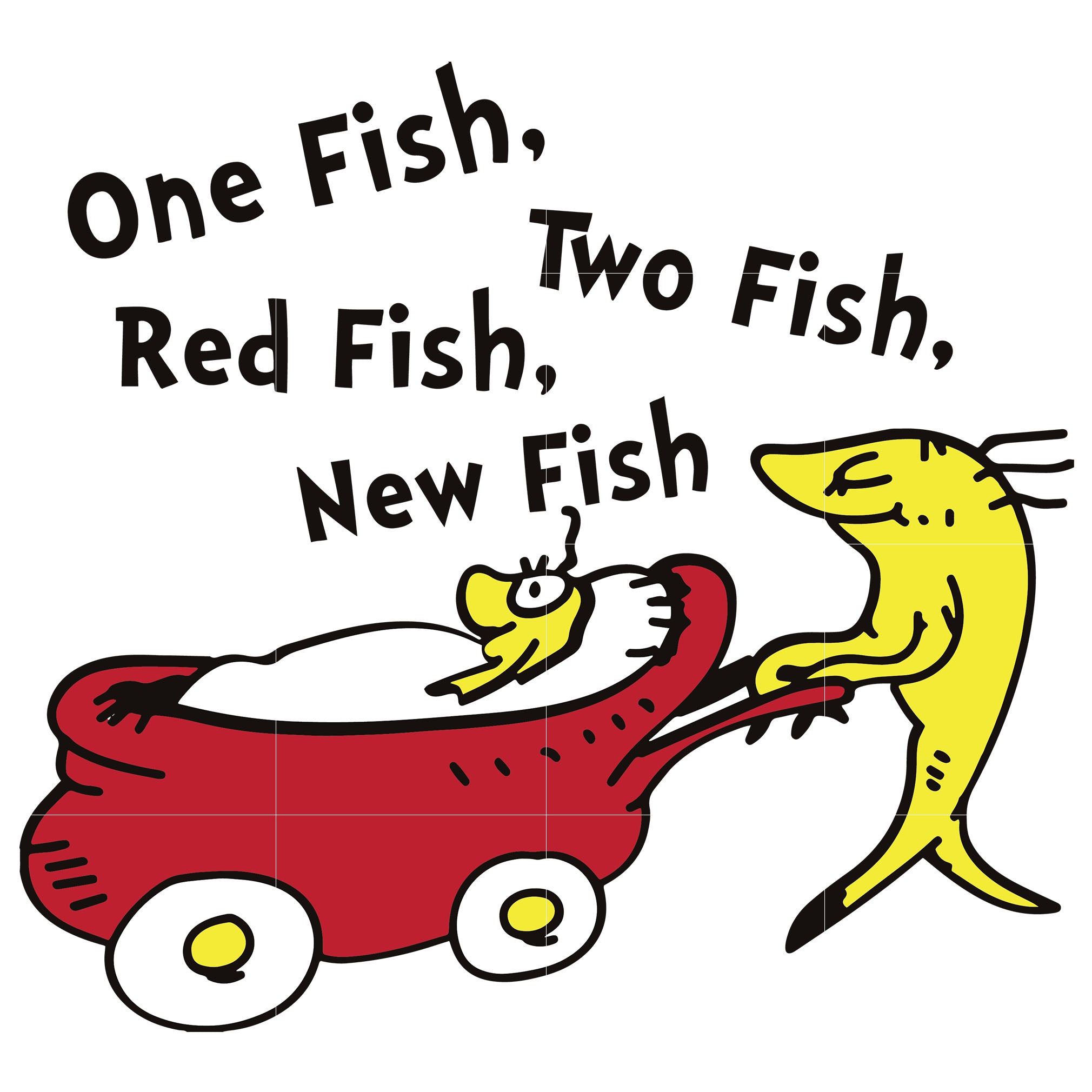 Download One fish two fish red fish new fish, dr seuss svg, dr ...