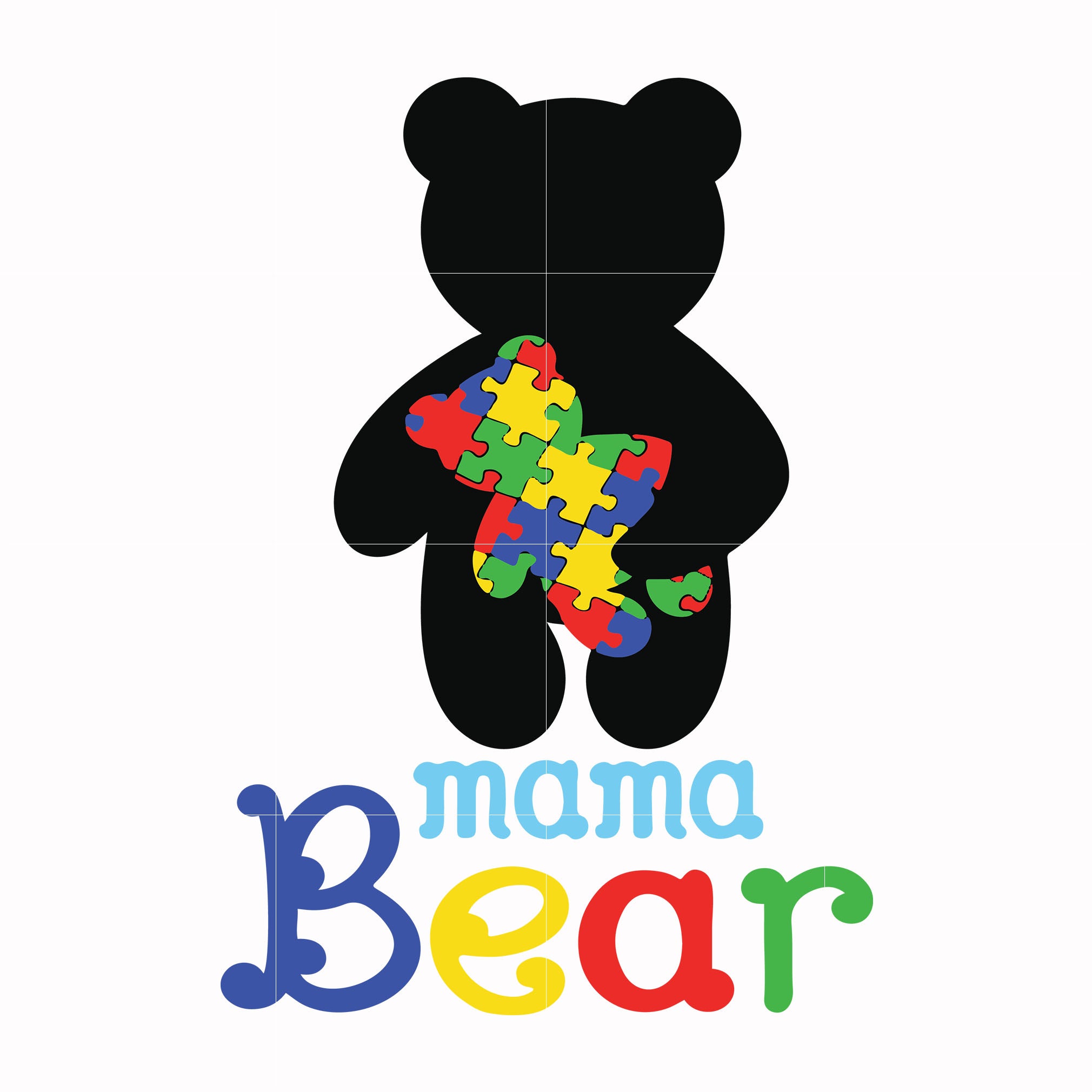 Download Autism Mama Bear Svg Autism Awareness Svg Dxf Eps Png Digital File Svgtrending