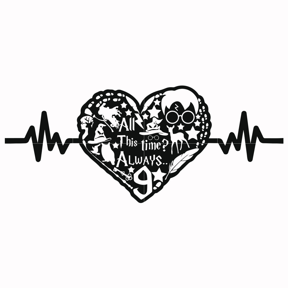 Download All this time always heart beat svg, harry potter svg ...