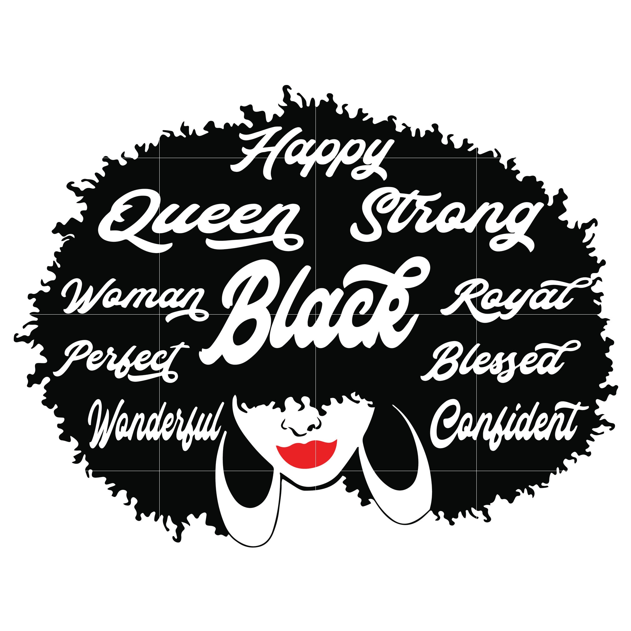 Download Happy Queen Strong Black Svg Afro Woman Svg African American Woman S Svgtrending