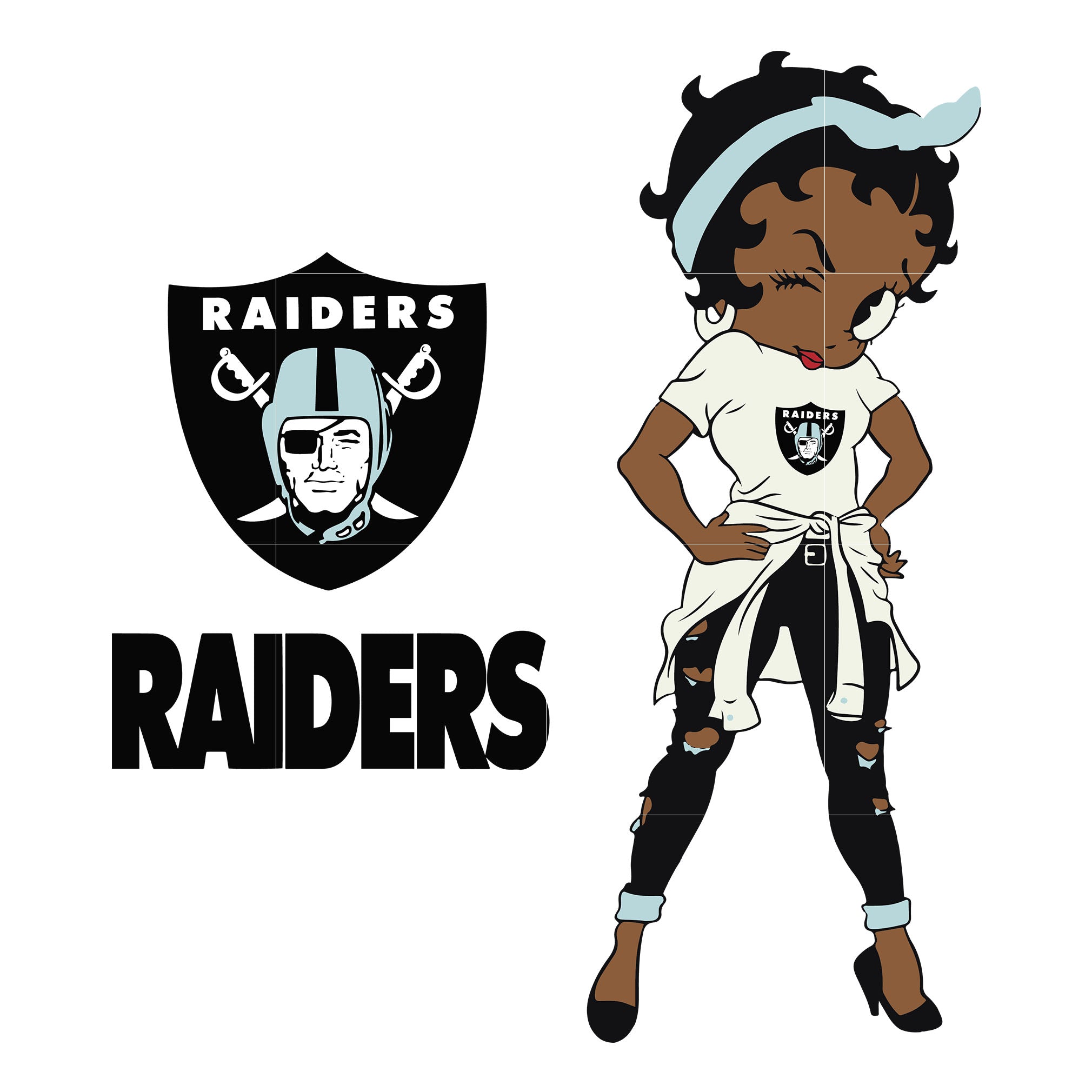 Download Betty Boop Oakland Raiders Oakland Raiders Svg Png Dxf Eps Instan Svgtrending
