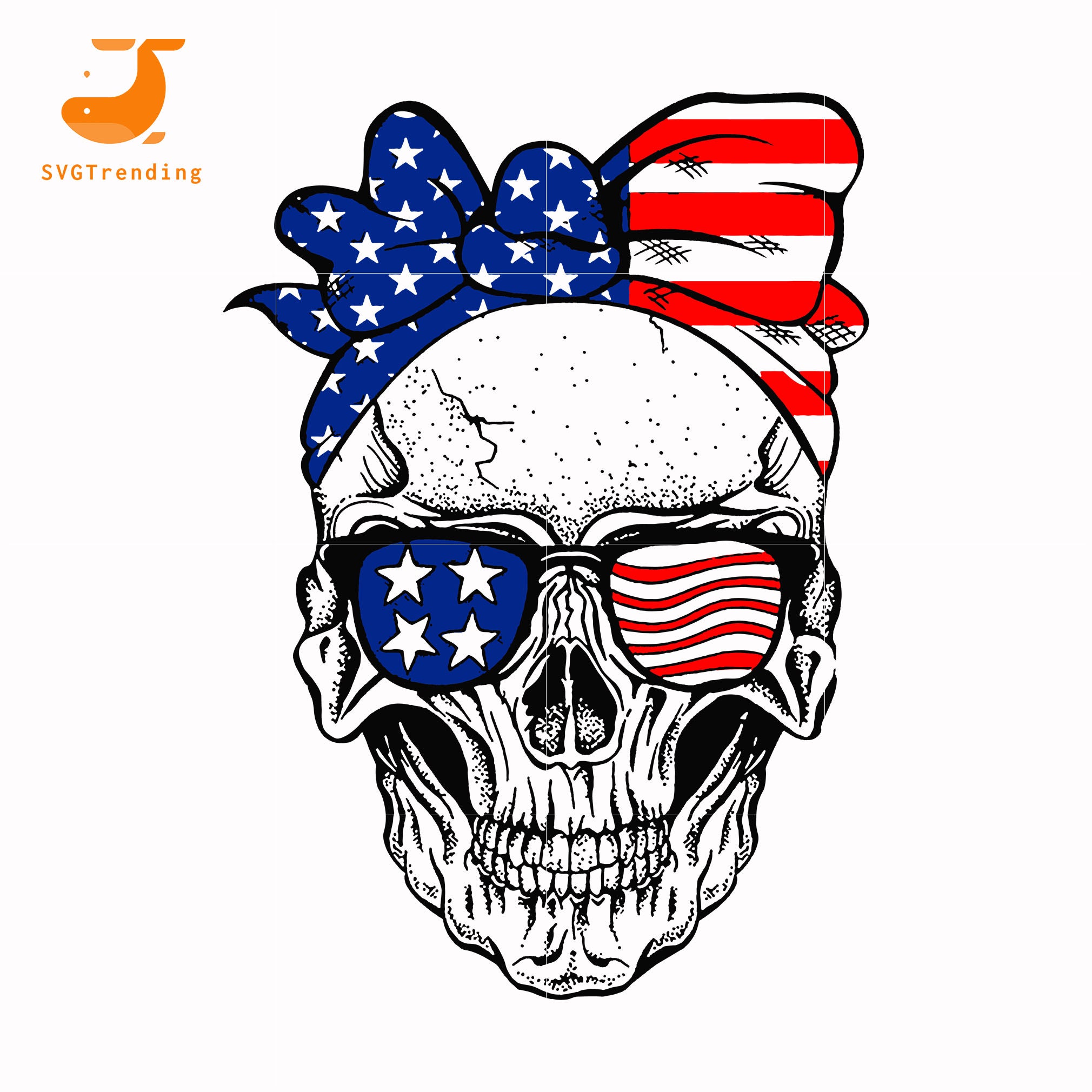 Download skull america svg, png, dxf, eps, digital file JULY0085 ...