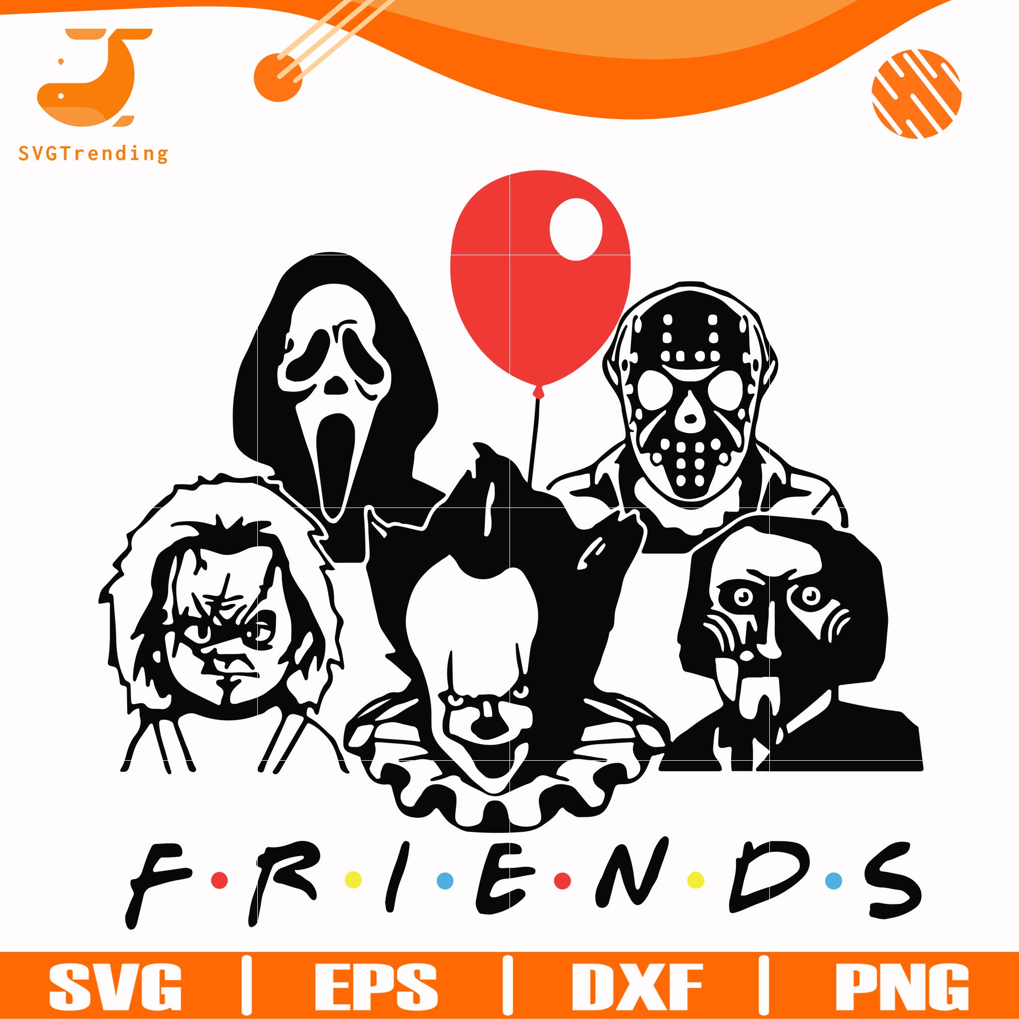 Download Scary Friends Horror svg, Halloween svg, png, dxf, eps ...
