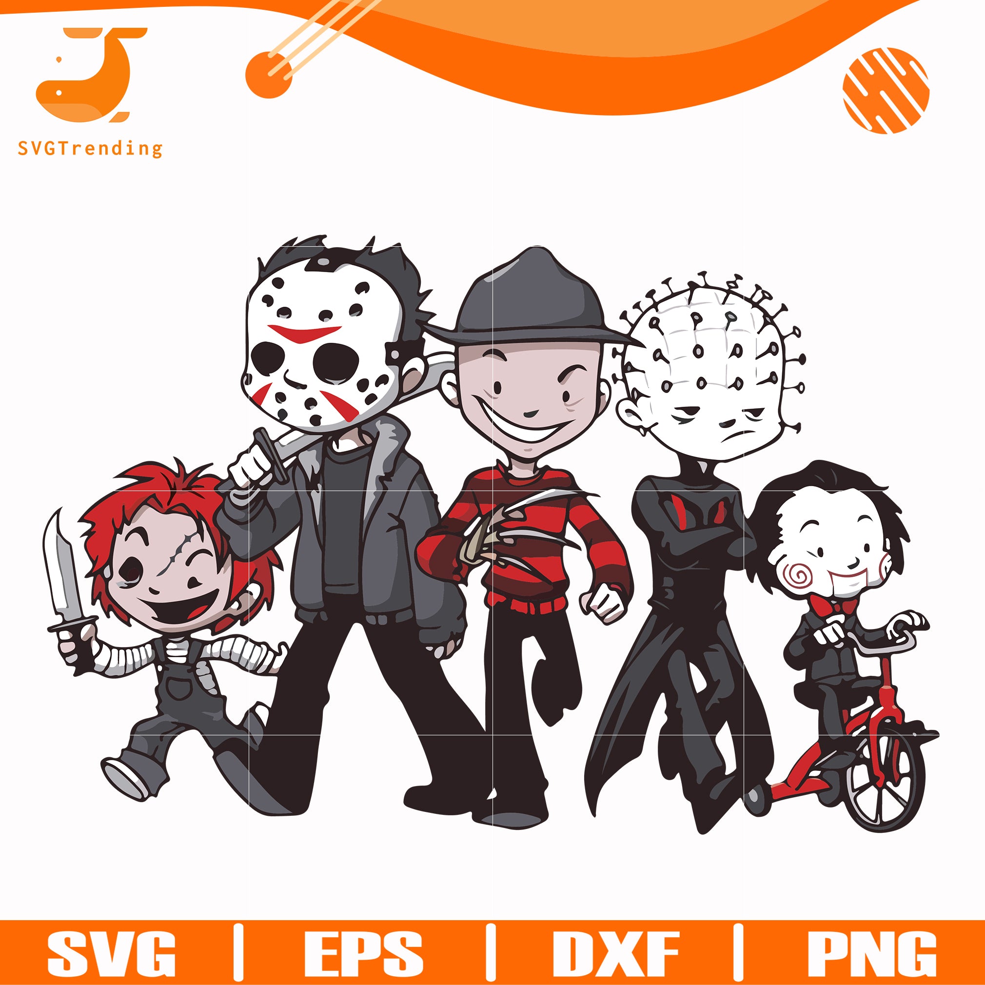 Scary Friends Horror Svg Halloween Svg Png Dxf Eps Digital File Hl Svgtrending