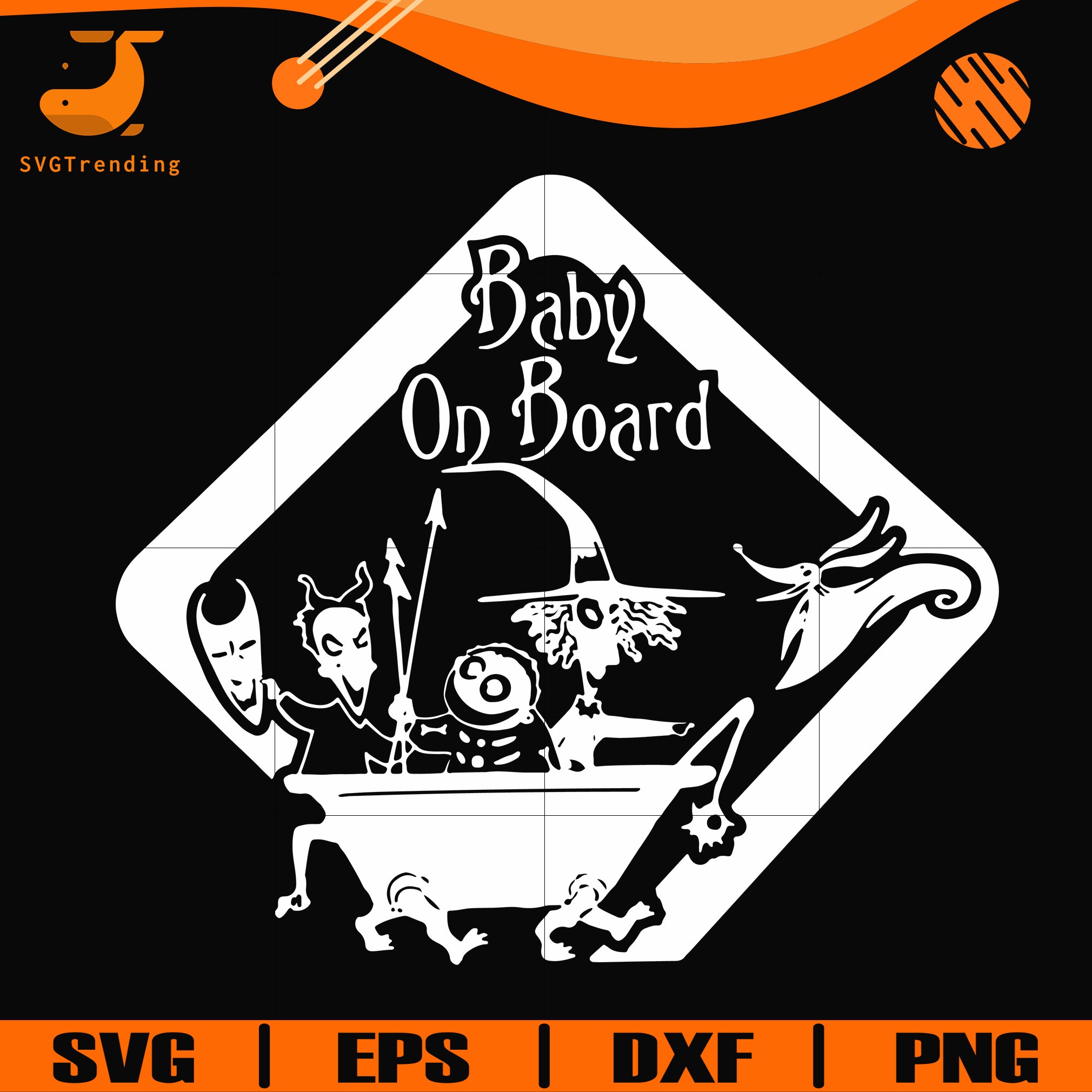 Download Baby On Board Svg Halloween Svg Png Dxf Eps Digital File Hlw240720 Svgtrending