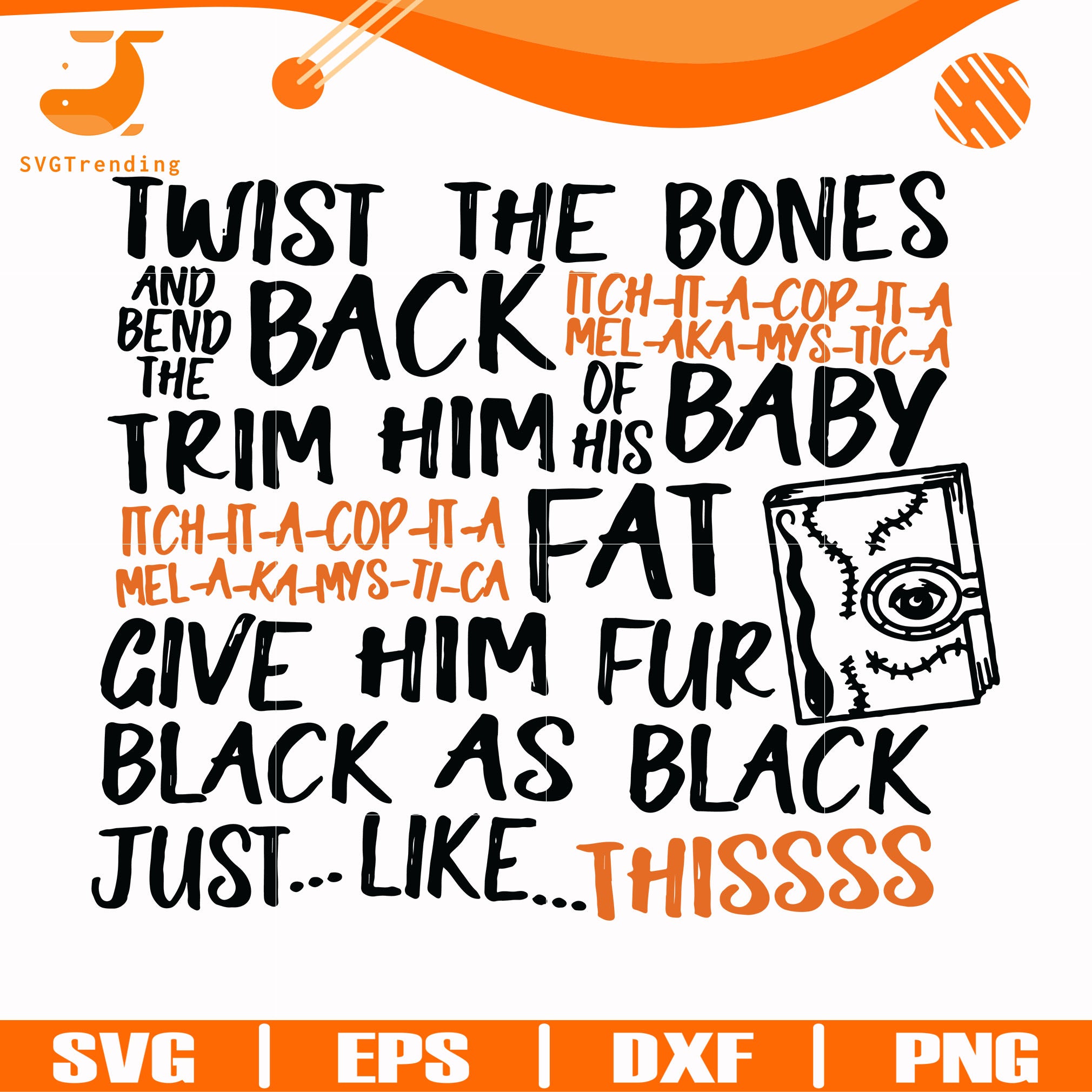 Download Twist The Bones And Bend The Back Svg Halloween Svg Png Dxf Eps Di Svgtrending
