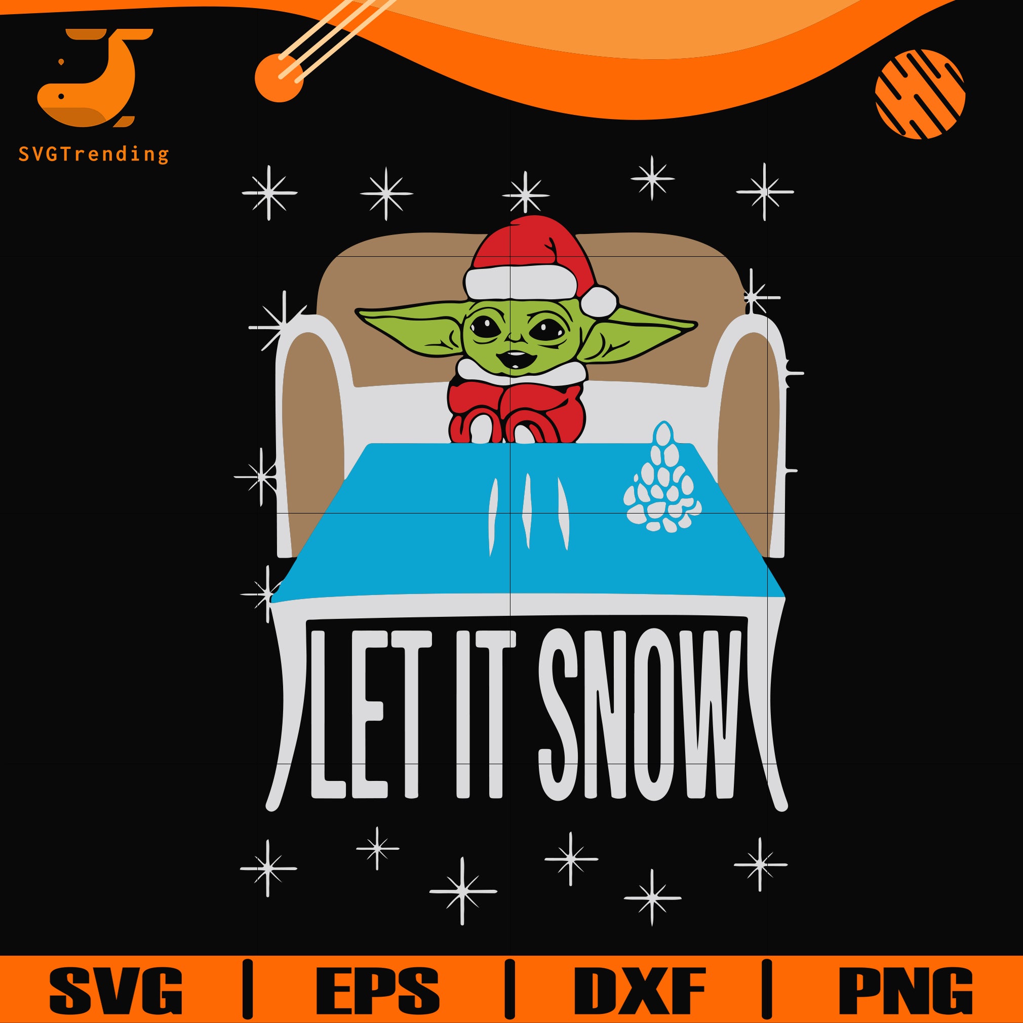 Download Let It Snow Svg Yoda Christmas Svg Christmas Svg Png Dxf Eps Digi Svgtrending PSD Mockup Templates